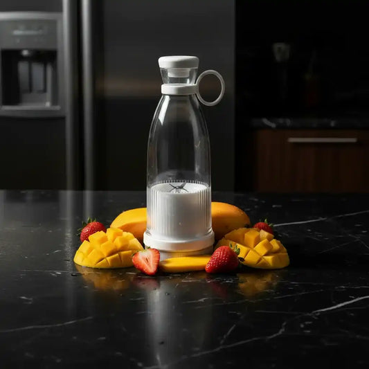Mini hachoir électrique blanc portable 6 lames pour smoothies — vue principale