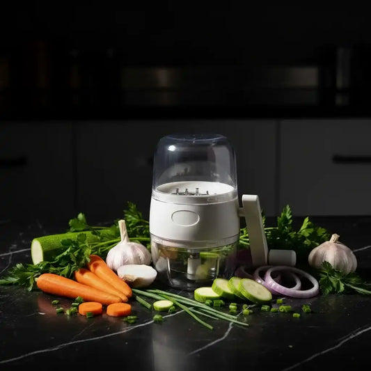 Hachoir manuel blanc à manivelle pour noix et fruits secs — vue principale