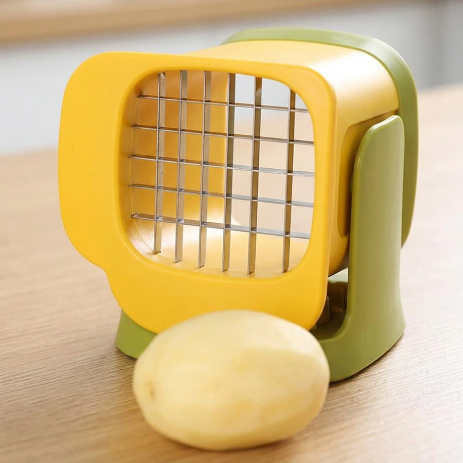 Coupe-frites et coupe-dés à pression 1,2 cm, gros plan sur les détails