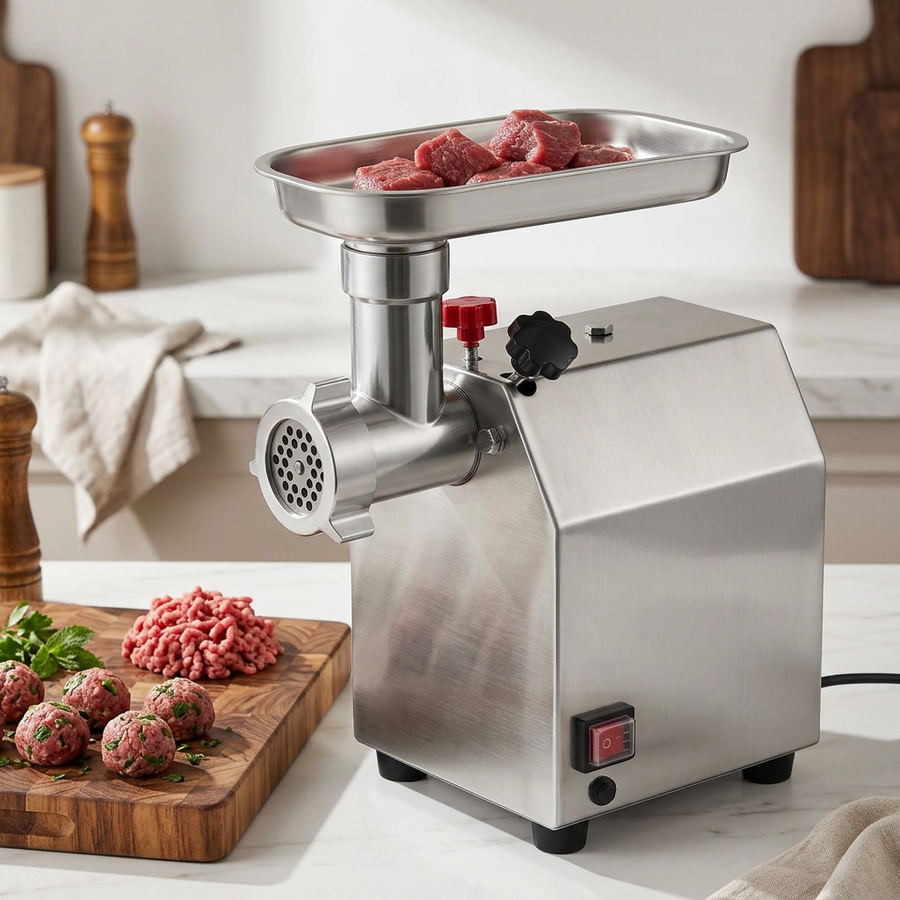 Hachoir à viande électrique inox pro n°8, 12 ou 22, résultat obtenu