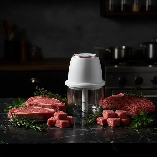 Mini hachoir électrique multifonction 350ml rechargeable USB ivoire — vue principale