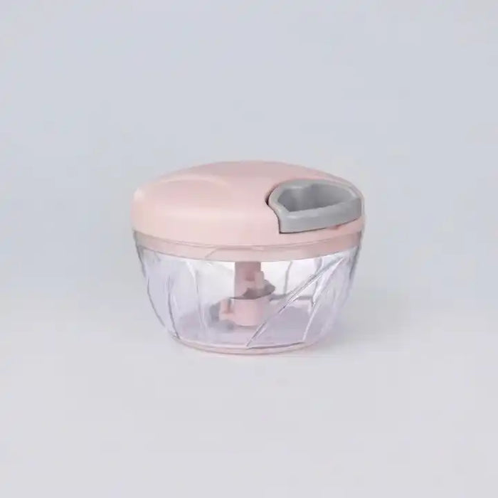 Hachoir manuel à ficelle 500 ml rose pour ail et légumes