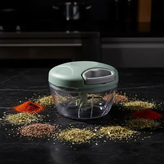 Hachoir manuel à ficelle 500 ml vert pour ail et légumes — vue principale