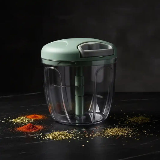 Hachoir manuel à ficelle 900 ml vert pour ail et légumes — vue principale
