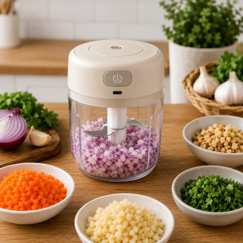 Mini hachoir électrique USB : le bon choix pour petite cuisine