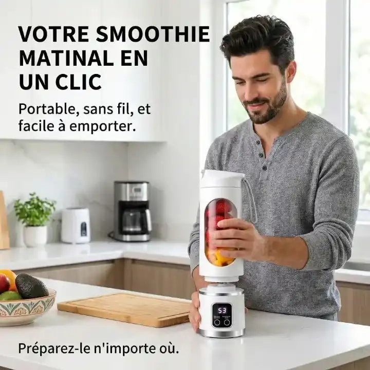 Hachoir blender portable 450ml 70W rechargeable USB-C — vue de dessus