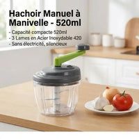 Hachoir manuel inox 520ml – présentation produit