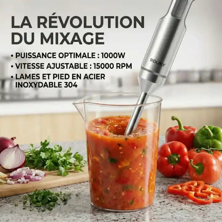  Mixeur-plongeant-multifonction-1000W-avec-gobelet-700ml-et-bol-hachoir-500ml