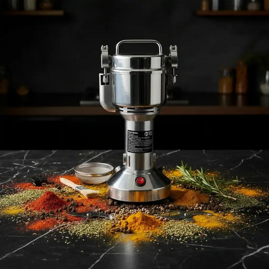 Hachoir électrique inox 150g 900W vertical pour ingrédients secs — vue principale