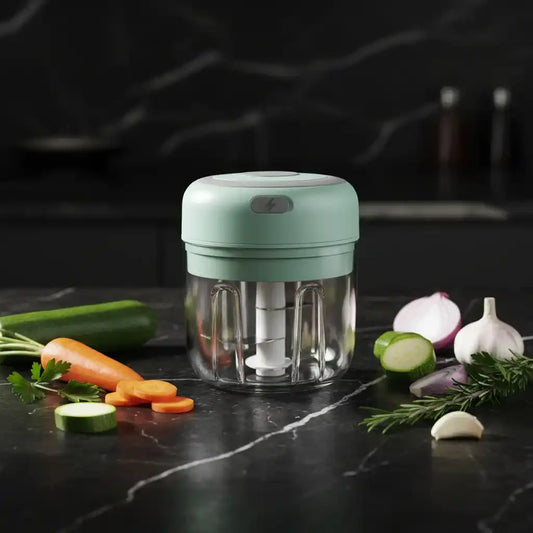 Mini hachoir électrique vert 30W 250 ml plastique — vue principale