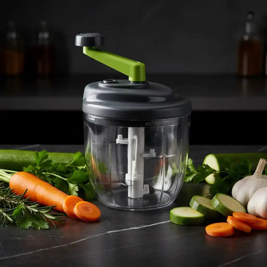 Hachoir manuel à manivelle 900ml ail et légumes lames inox — vue principale