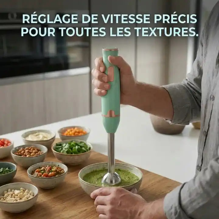 Hachoir blender électrique 300W mixeur plongeant — vue arrière