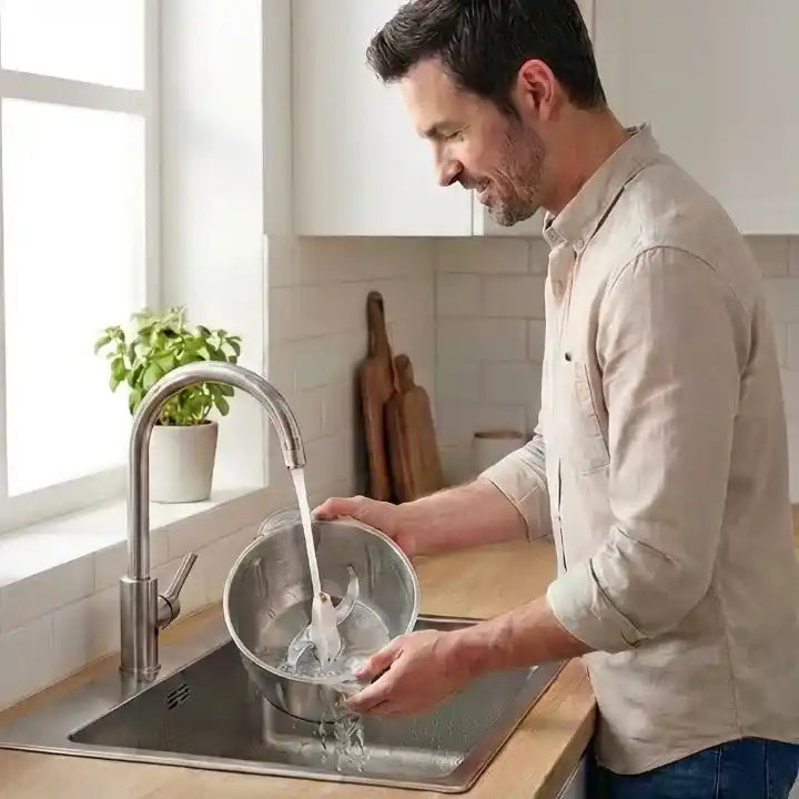 Hachoir électrique inox 5L 500W avec 6 lames et 5 vitesses — vue arrière