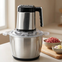 Hachoir électrique inox 3 L, 3 vitesses, verrou de sécurité, résultat obtenu