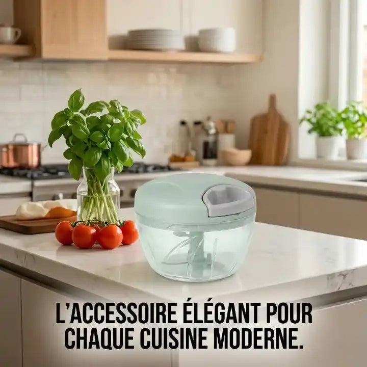 hachoir manuel à ficelle vert dans la cuisine