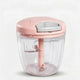Hachoir manuel à ficelle 900 ml rose pour ail et légumes
