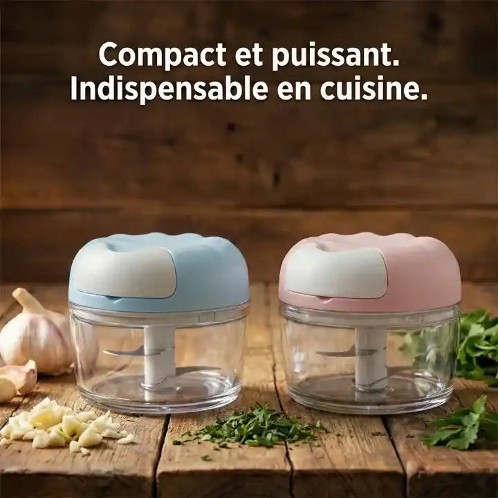 Hachoir manuel à ficelle compact pour légumes — accessoires inclus