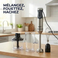 Hachoir multifonction 4 en 1 avec mixeur plongeant 1000W — vue arrière