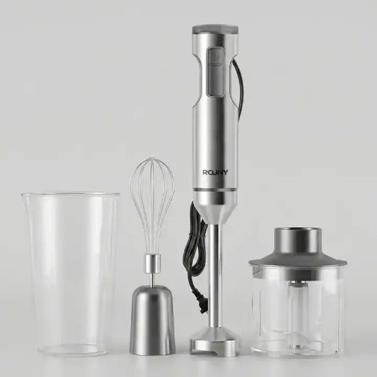 Hachoir multifonction 4 en 1 avec mixeur plongeant 1000W en situation d'utilisation
