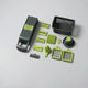 Hachoir légume multifonction 14 en 1 gris lames inox