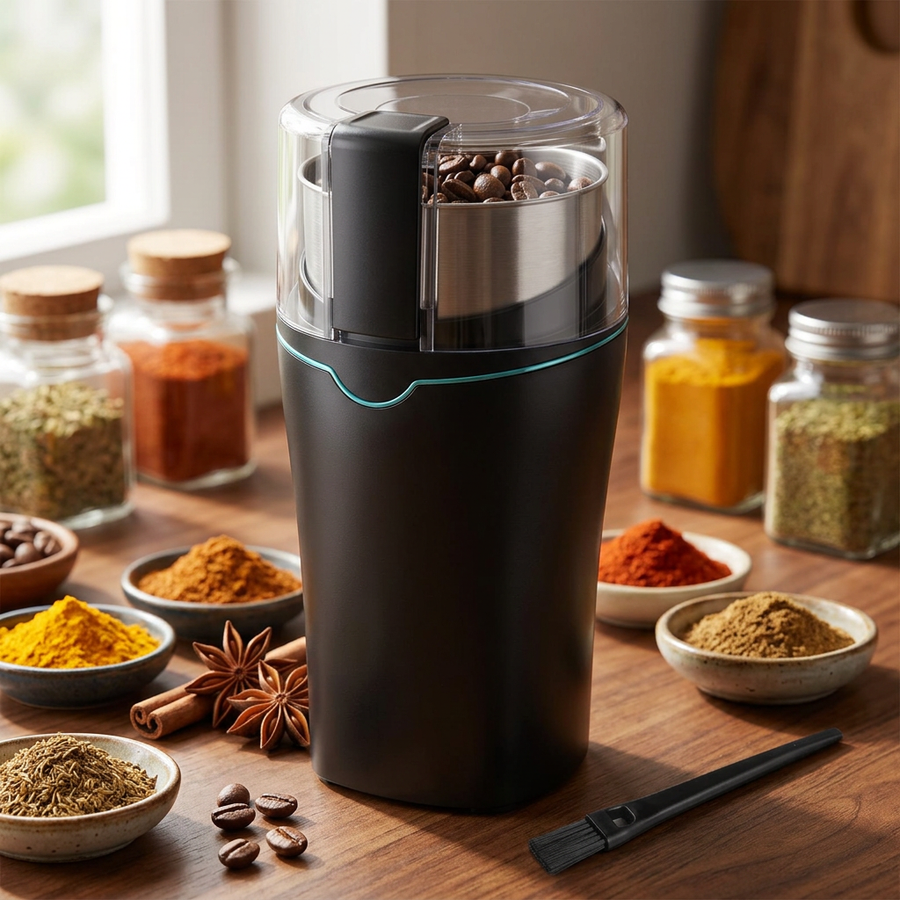 Hachoir à épices et café électrique 300 W, en situation dans la cuisine