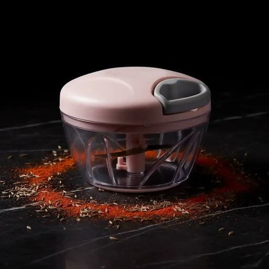 Hachoir manuel à ficelle 500 ml rose pour ail et légumes — vue principale
