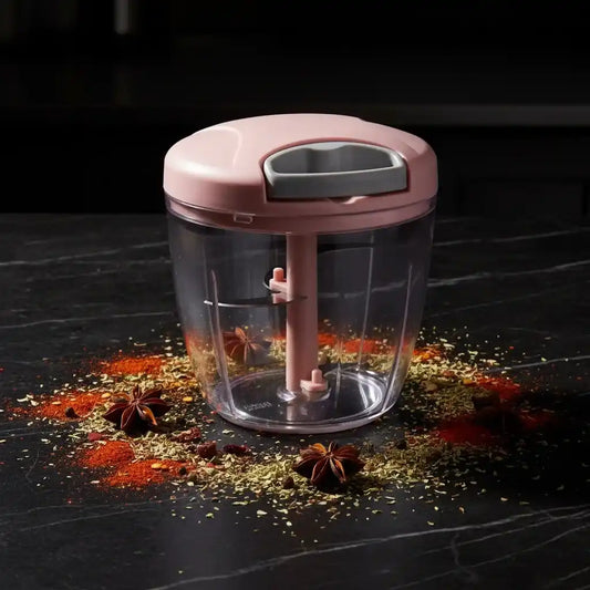 Hachoir manuel à ficelle 900 ml rose pour ail et légumes — vue principale