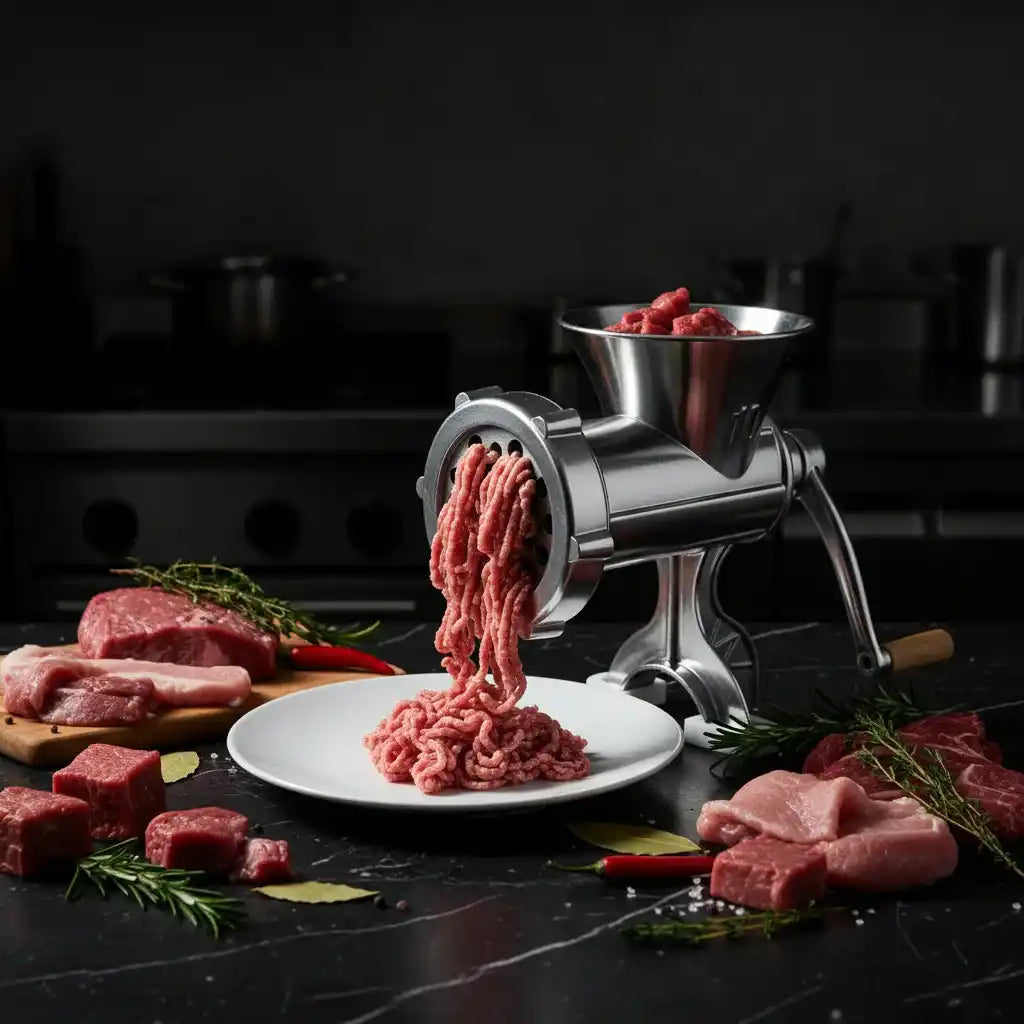 Comment fonctionne un hachoir à viande manuel à manivelle ?