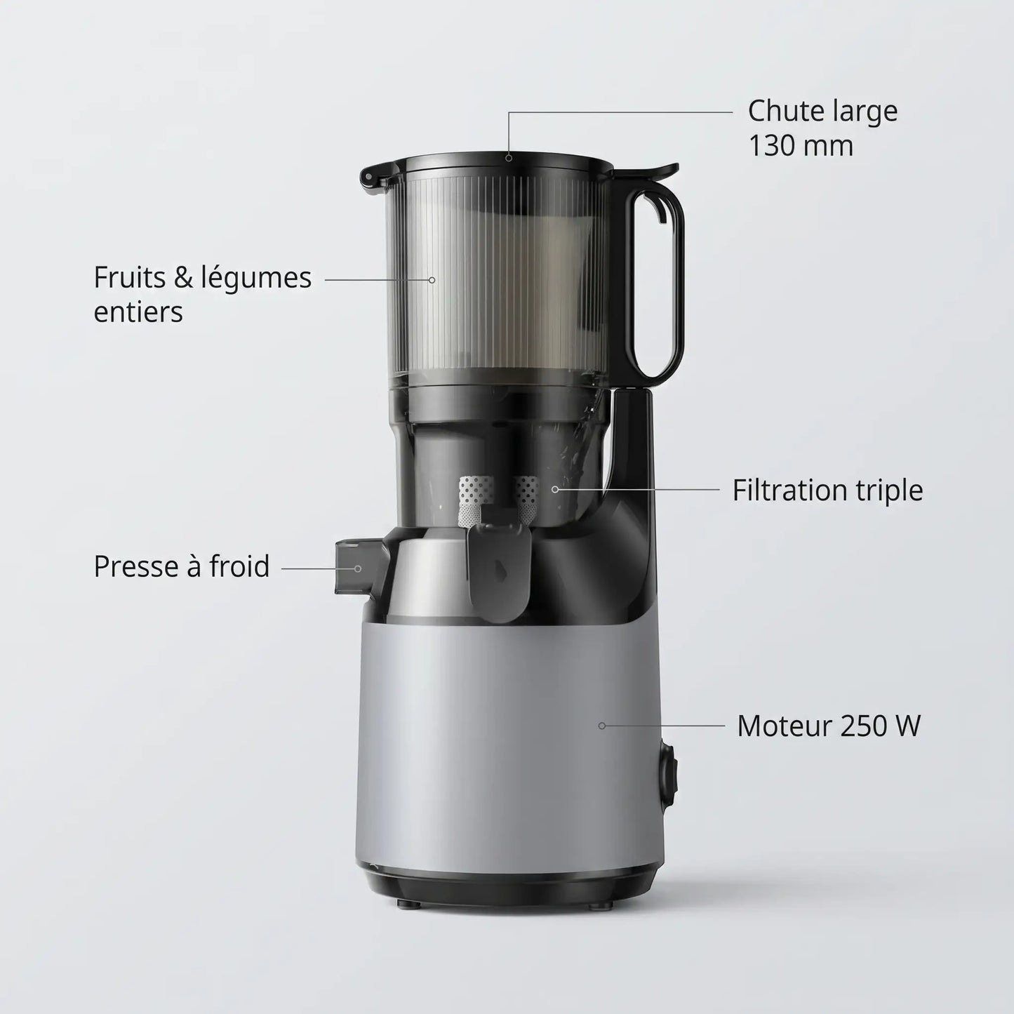 Extracteur de jus BioloMix - caracteristiques techniques