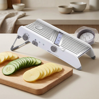 Mandoline réglable 18 coupes avec poussoir, résultat obtenu