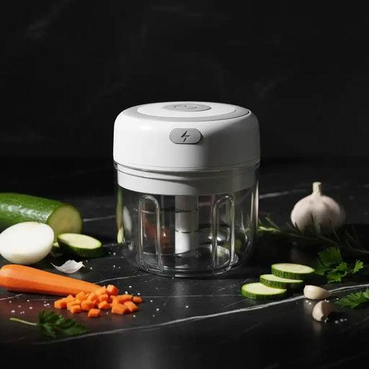 Mini hachoir électrique blanc 30W 250 ml plastique — vue principale