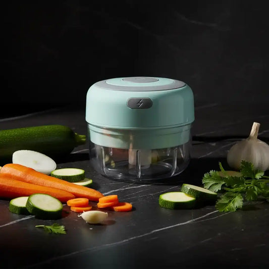 Mini hachoir électrique vert 30W 100 ml plastique — vue principale