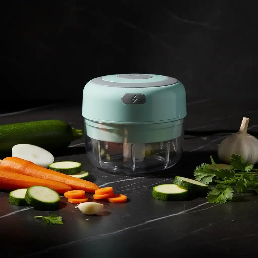 Mini hachoir électrique vert 30W 100 ml plastique — vue principale
