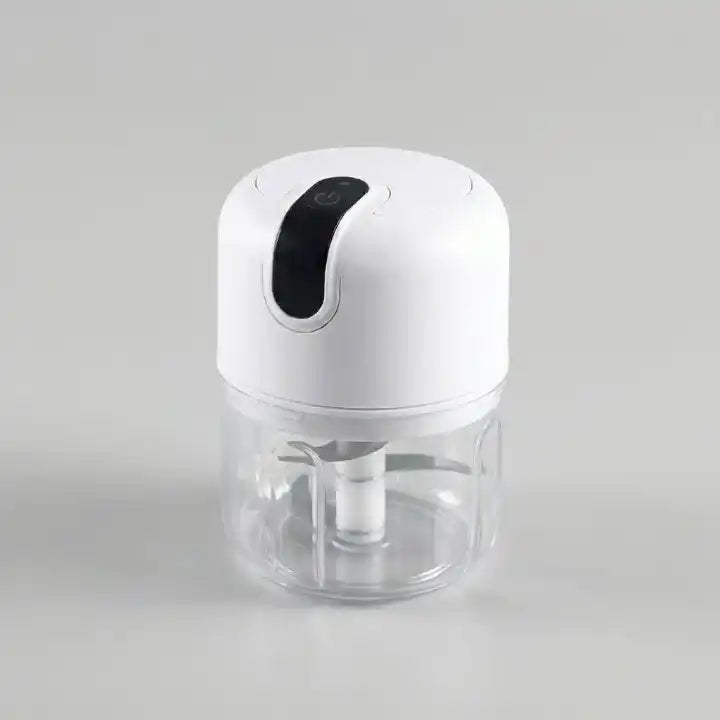 Mini hachoir électrique USB 250 ml pour ail et légumes — vue de dessus