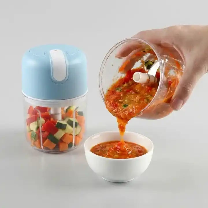 Mini hachoir électrique USB 250 ml pour ail et légumes — vue arrière