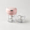 Mini hachoir électrique rose, 2 bols