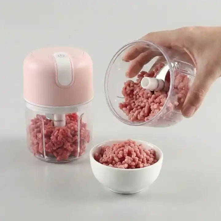 Mini hachoir électrique USB 250 ml pour ail et légumes — dimensions et format