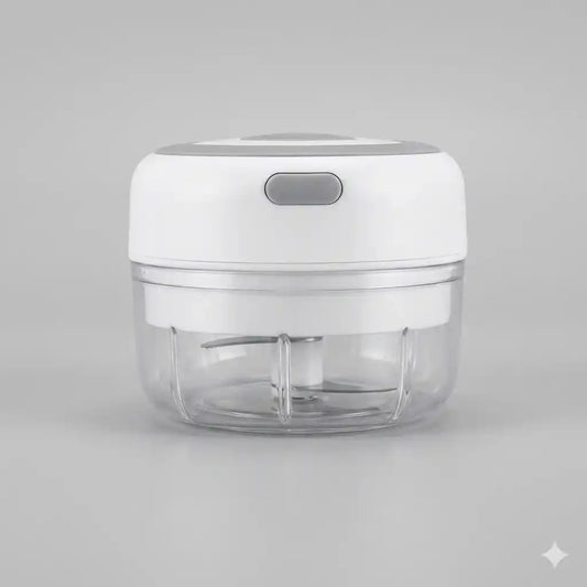 Mini hachoir électrique 30W 100–250 ml plastique — vue de dessus