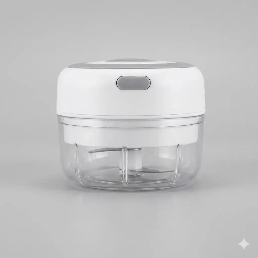 Mini hachoir électrique 30W 100–250 ml plastique — vue de dessus