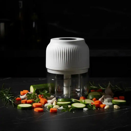Mini hachoir électrique USB 250 ml blanc sans fil – ail et légumes — vue principale