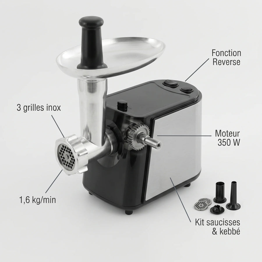 Hachoir a viande 350W - caracteristiques techniques