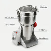 Hachoir inox 800g 3000W - caracteristiques techniques