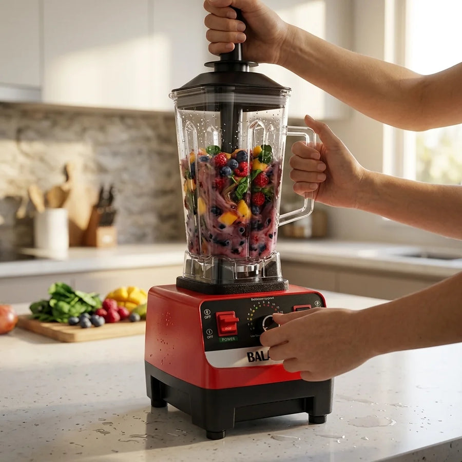 Hachoir blender 2000W - demonstration preparation smoothie