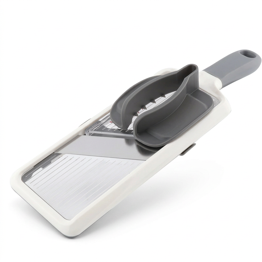 Mandoline à main réglable 3 épaisseurs, vue produit sur fond blanc