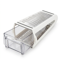 Râpe double face avec boîte de récupération, vue produit sur fond blanc