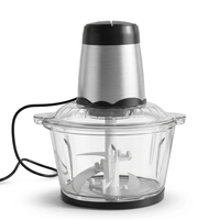 Hachoir électrique 2 vitesses, bol verre 2 L, vue produit sur fond blanc