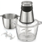Hachoir électrique 2 bols, verre 1,8 L et inox 2 L