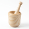Mortier et pilon en bois naturel pour ail et gingembre