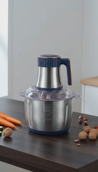 Hachoir électrique inox 5L 500W avec 6 lames et 5 vitesses