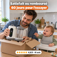 Déballage du robot bébé vapeur et mixeur avec garantie satisfait ou remboursé 60 jours
